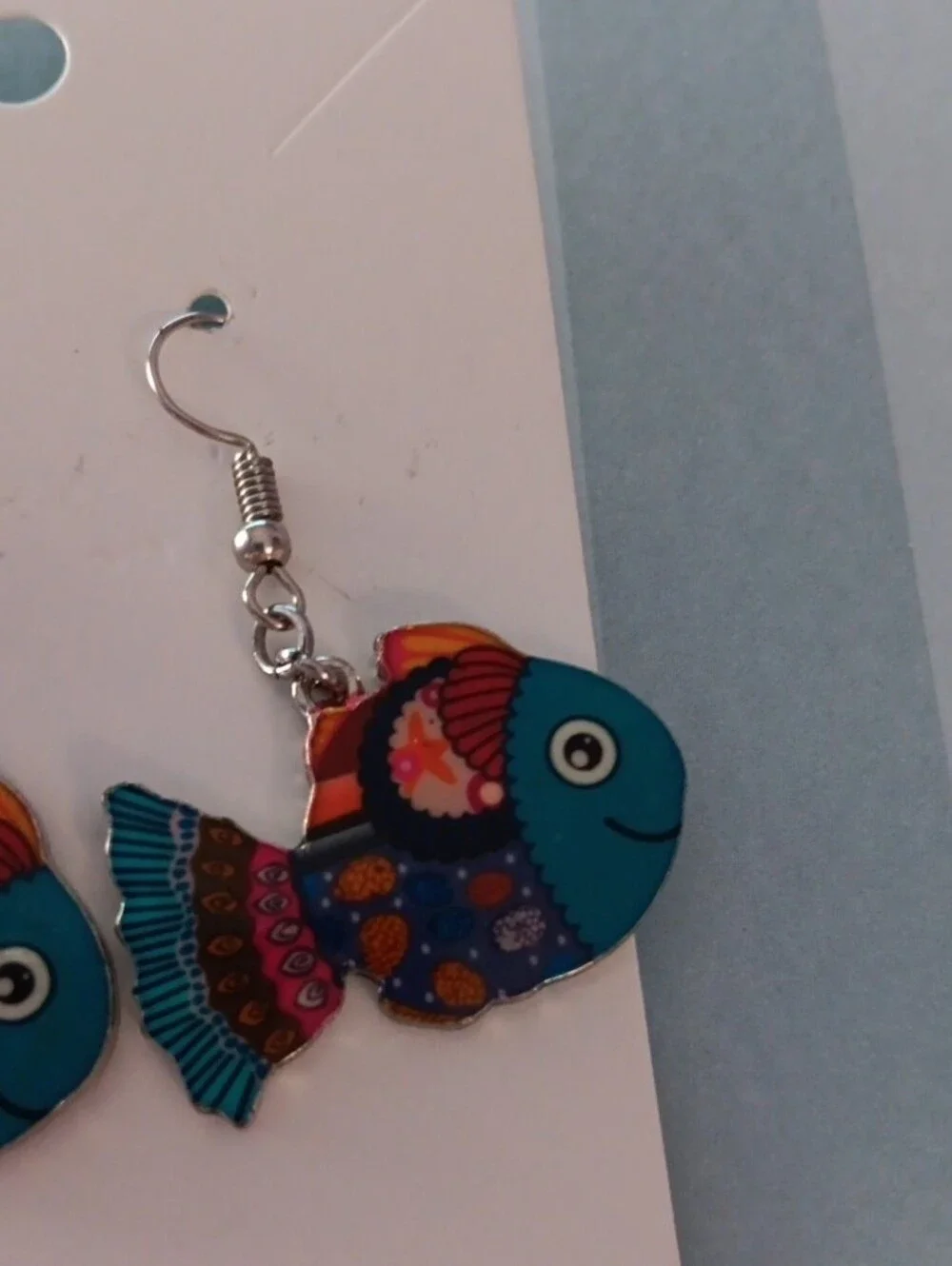 Colorful Fish 🐟 Enamel Drop Earrings New!